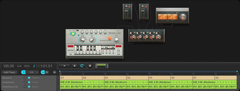 audiotool arrangement bassline