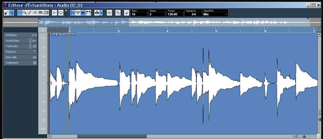 Photo de l'audio de cubase