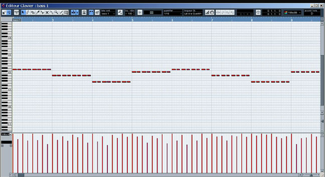 Photo du midi de cubase